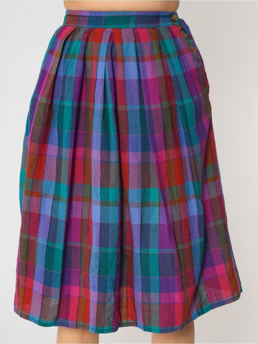 Multicolor Plaid A-Line Women's Skirt